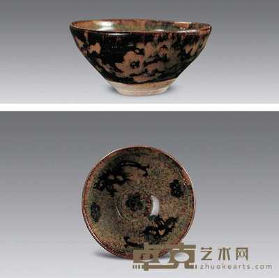 宋代 吉州窑双凤纹碗 直径11.8cm